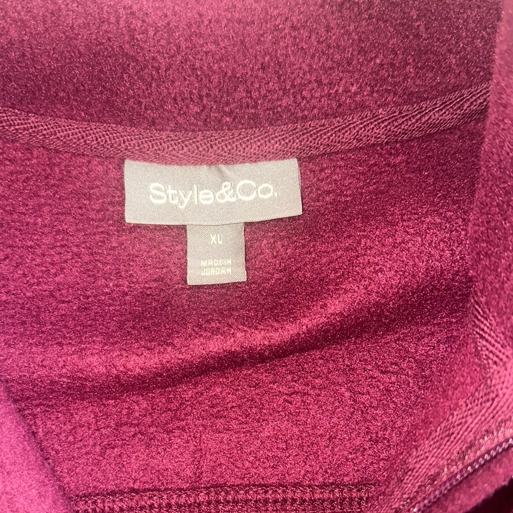 Style & Co. Burgundy Vest - Picture 2 of 3